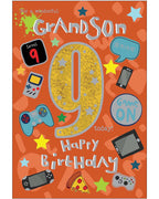 To a special Grandson on your 9th Birthday card