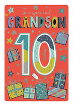 Special Grandson - 10th Birthday card