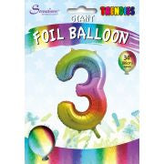 3 - Large 30” multi-coloured Helium-Filled Balloon