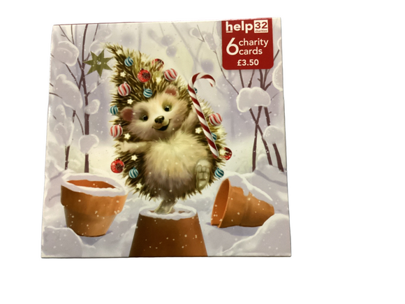 Hedgehog in the snow - Pack of 6 Charity Christmas cards