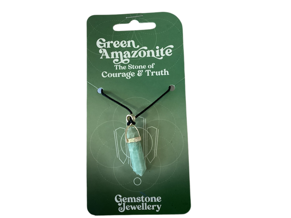 Green Amazonite Pendant - Gemstone jewellery