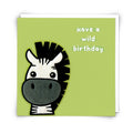 Ezra the Zebra -soft patch birthday card