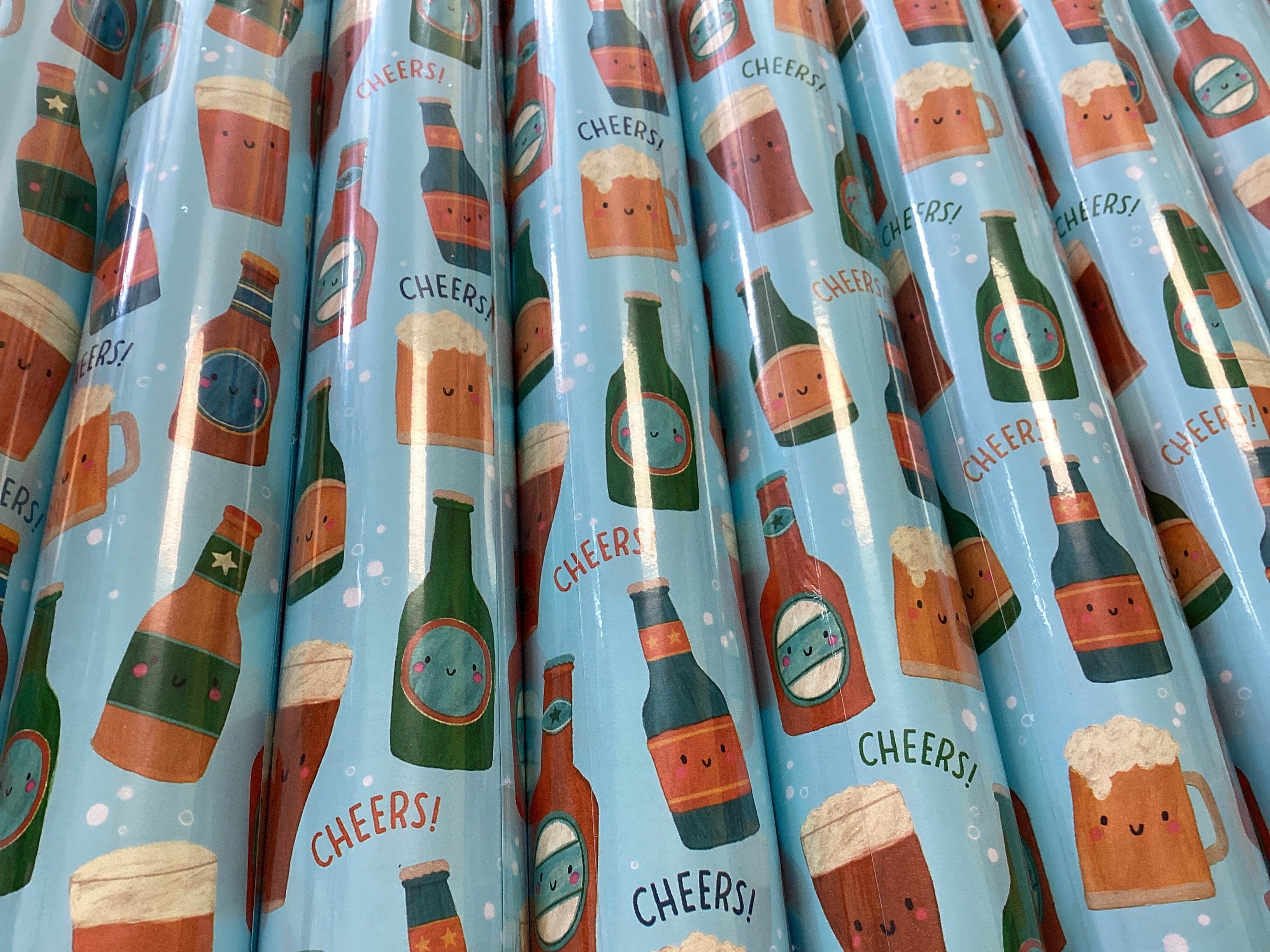 Rolled Wrap Beers & Cheers - Wrapping Paper