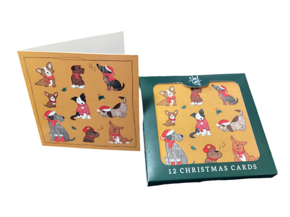 Christmas dogs - Box of 12 Christmas cards