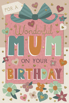 For a Wonderful Mum Birthday card