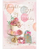 Wonderful Daughter 21st Birthday card