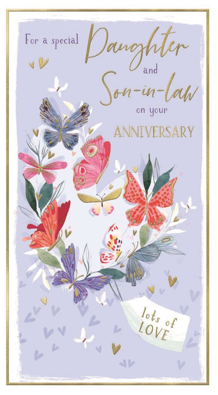 Daughter & Son-in-Law - Anniversary card