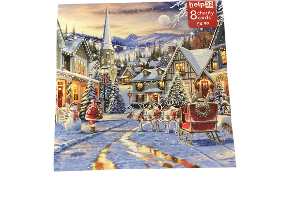 Santa and snowman - Pack of 8 Charity Christmas cards