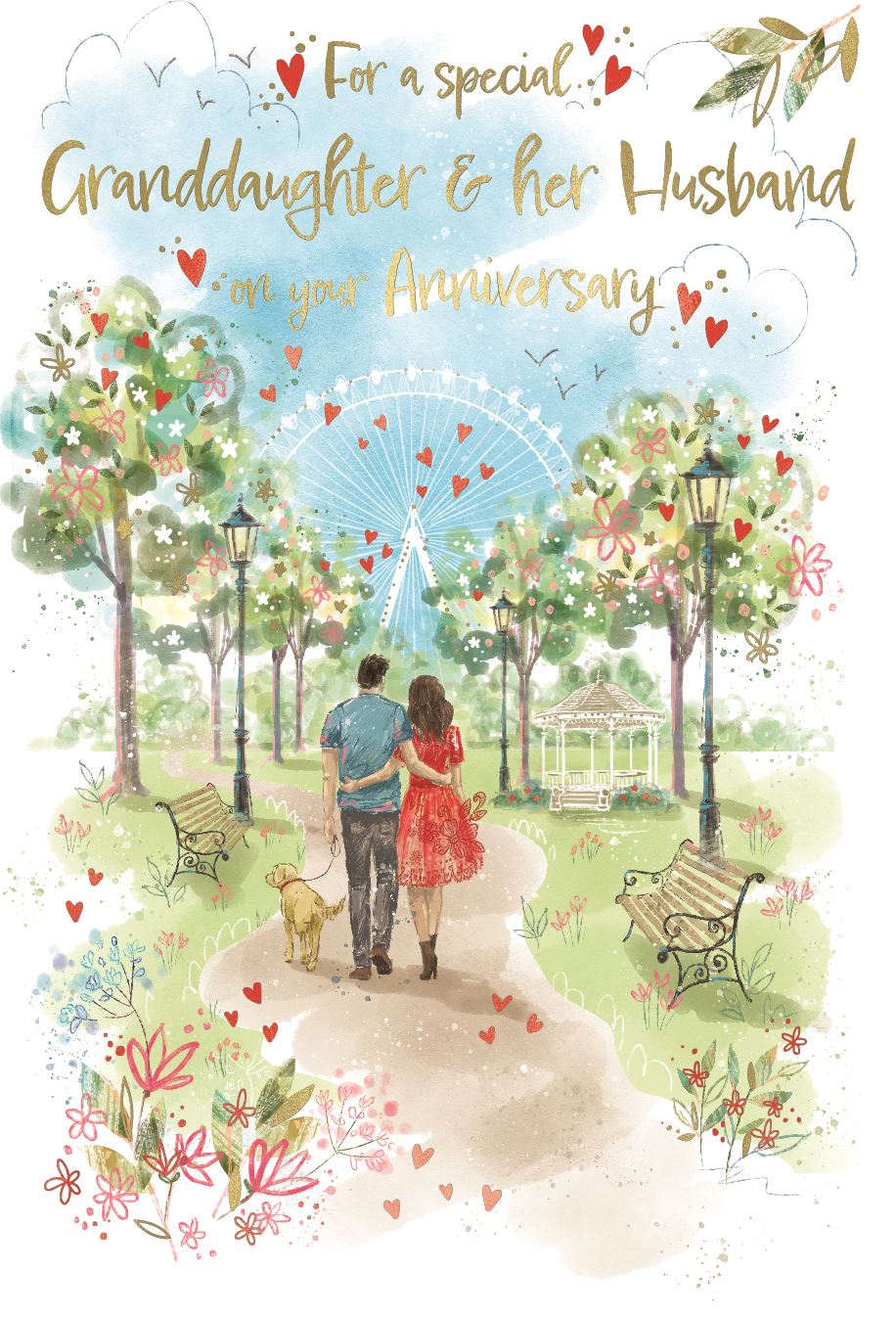 Granddaughter and her Husband on your Anniversary card