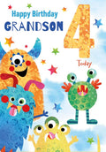 Grandson 4th  Birthday card