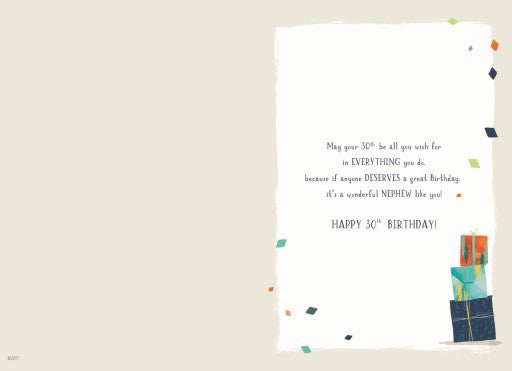 Nephew on your 30th Birthday card