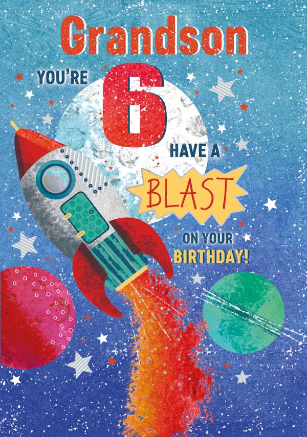 Grandson 6th Birthday card