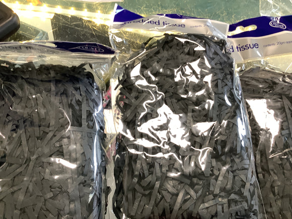 Black Shredded Tissue Paper