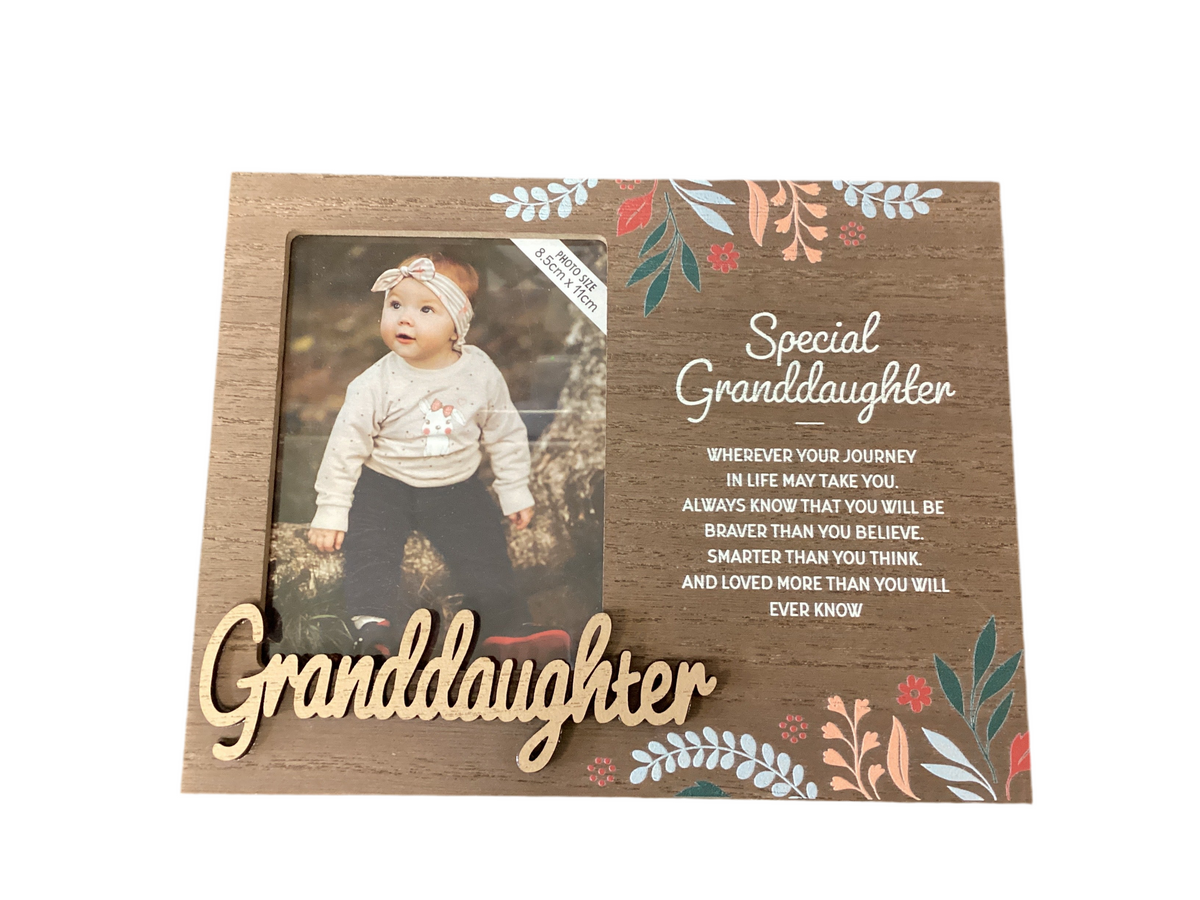 Granddaughter  - Personalised kids Picture Frame