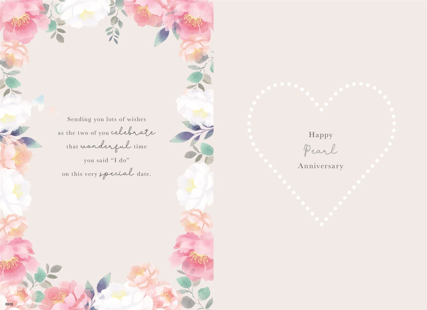 Congratulations on your Pearl Anniversary card