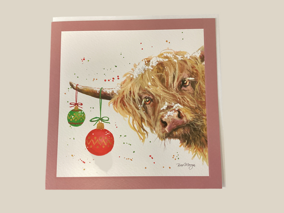 Brody the Highland Coo - Bree Merryn Christmas card