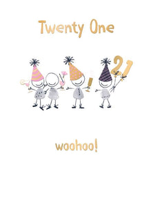 21 woohoo - birthday card