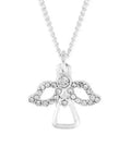 Indulgence Jewellery Silver Crystal Angel - Necklace