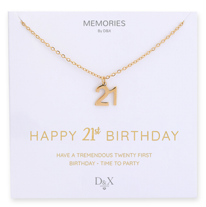 Happy 21st Birthday - memories necklace