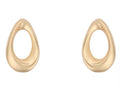Gold oval earrings- Indulgence Jewellery