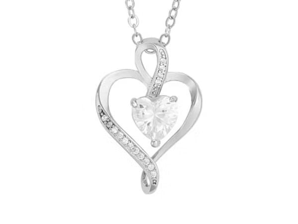 Cubic zirconia heart crystal necklace - Indulgence Jewellery