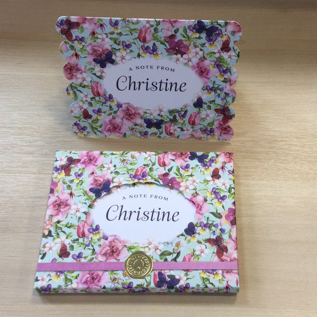 A Note from Christine-  8 notelets