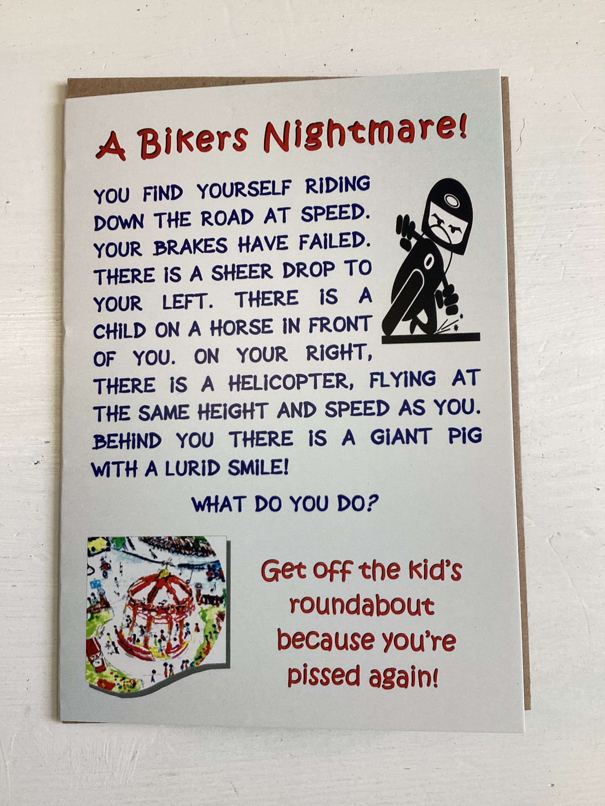 A biker's Nightmare - Cowshed cards