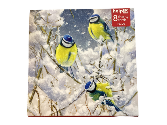 Blue tit trio - Pack of 8 Charity Christmas cards