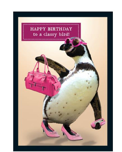 Classy bird - Birthday card