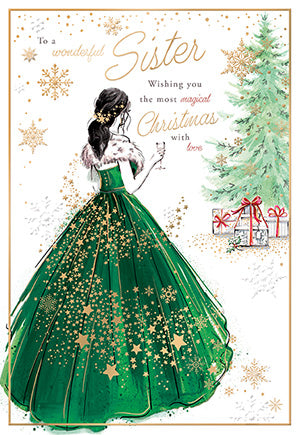 Wonderful Sister Christmas card