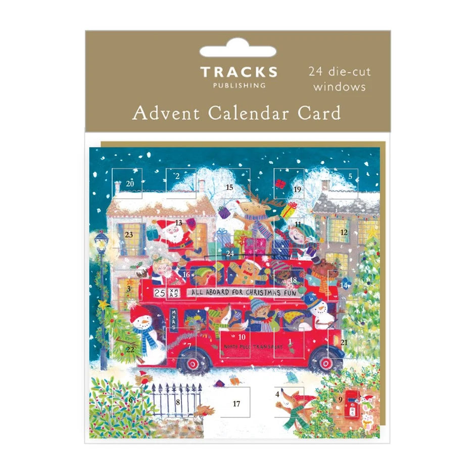 All aboard - Advent calendar card