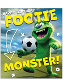 Footie Monster - Birthday card