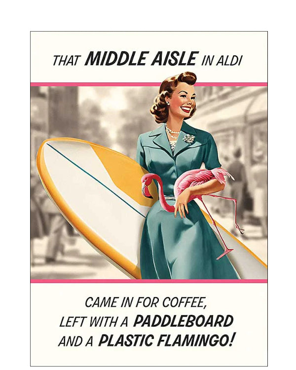 Middle aisle in Aldi - Birthday card