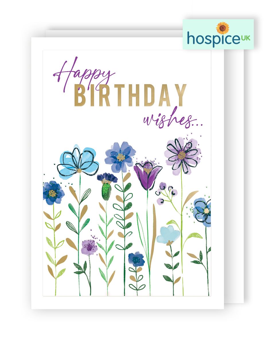 Flower stems - Hospice UK Birthday card