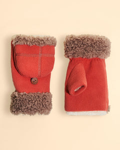 Powder Wrist Warmers in Coral