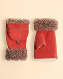 Powder Wrist Warmers in Coral