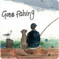 Alex Clark Gone Fishing - Coaster