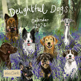 Alex Clark's Delightful Dogs 2026 Calendar – Month-to-View Wall Planner with UK Holidays