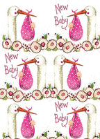 New Baby Pink - Alex Clark gift wrap with tags
