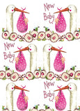 New Baby Pink - Alex Clark gift wrap with tags