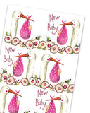 New Baby Pink - Alex Clark gift wrap with tags