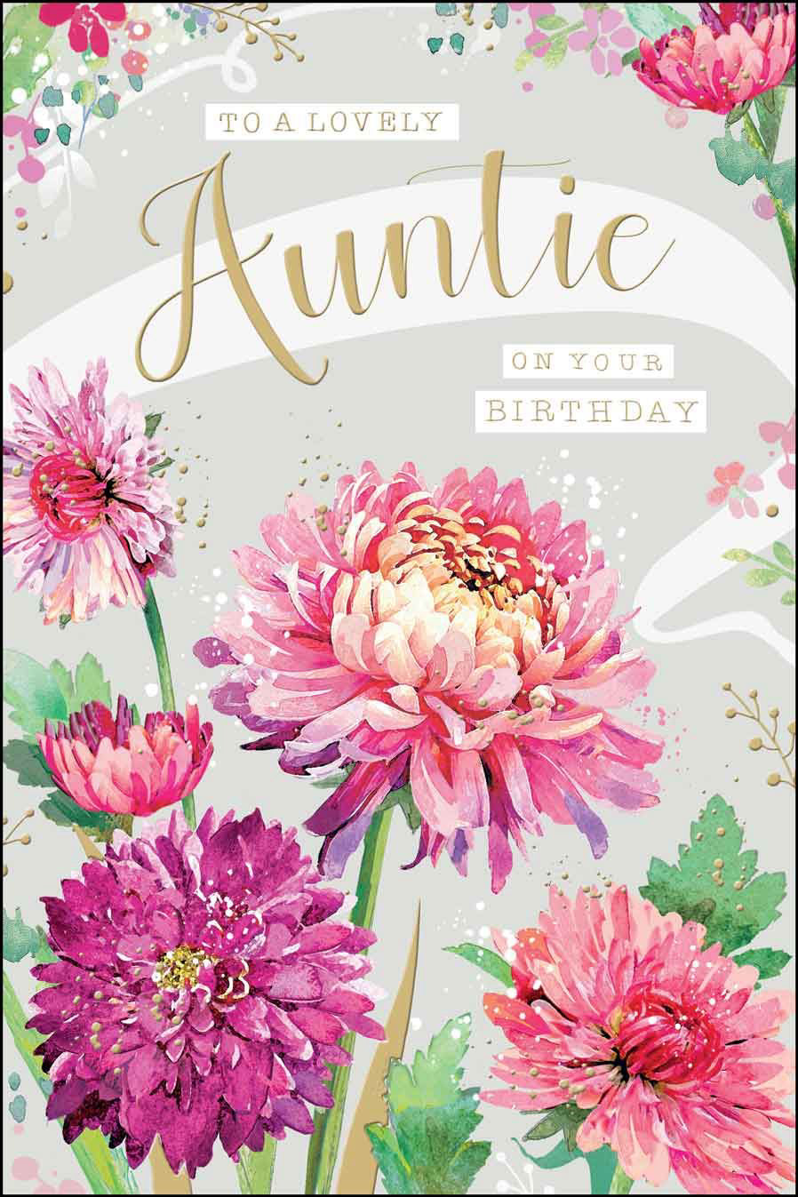 Lovely Auntie Birthday card - Jonny Javelin