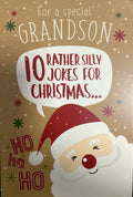 Grandson, 10 Christmas jokes - funny Christmas card