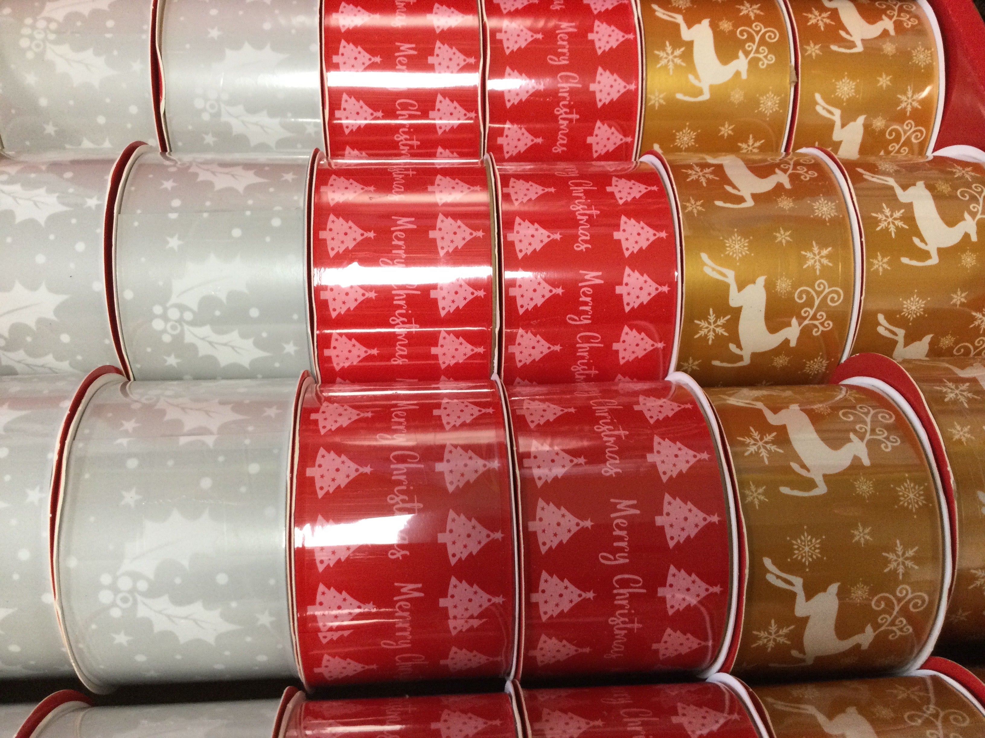 Wide Printed Xmas - 2m Ribbon