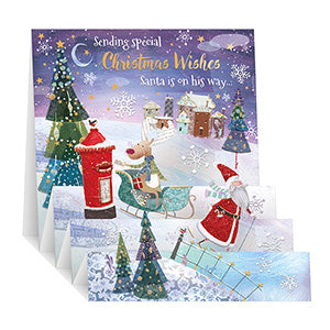 Santa on his way - Pop up Christmas card