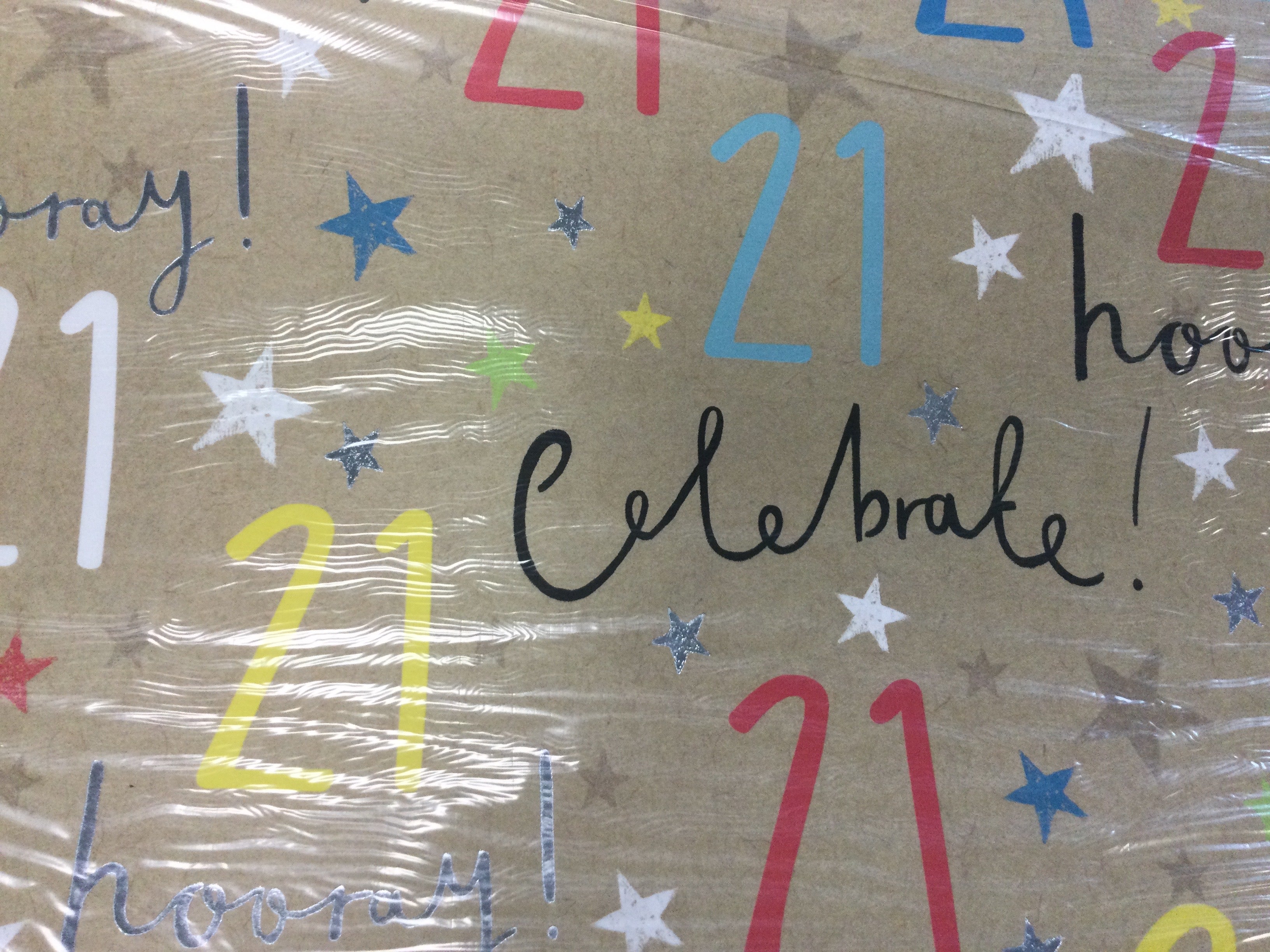 Flat wrap Celebrate 21 - Wrapping Paper