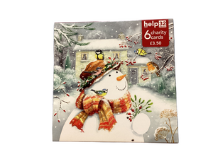 Snowman and Robin - Pack of 6 Charity Christmas cards