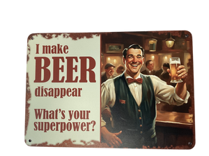 My Superpower... Retro metal sign