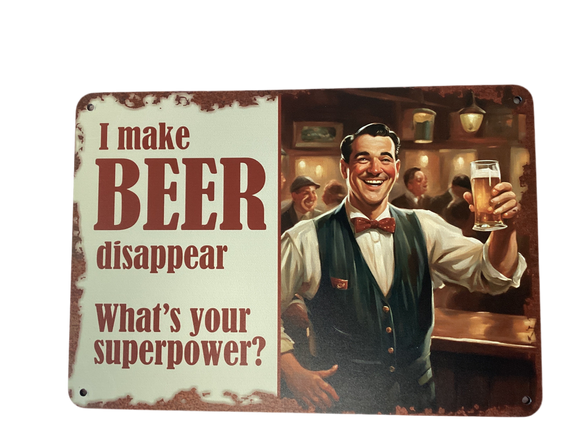My Superpower... Retro metal sign