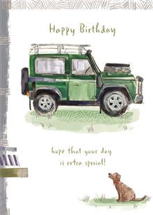 The landrover - Birthday card